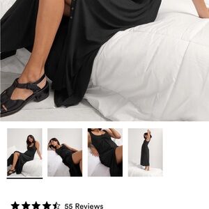 Hatch Maternity and Nursing Black Midi Dress - the softest rib